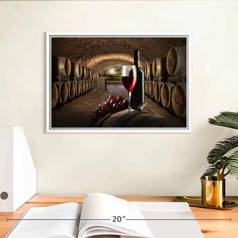 Winery, Cadre flottant blanc, 13 po x 9 po