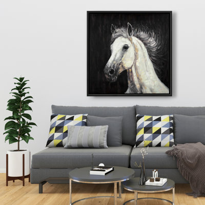 White Star Horse - Framed Canvas Wildlife Home Decor
