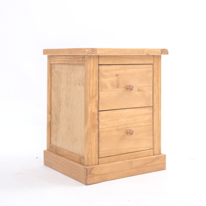 45cm W Plywood / Laminate Board Bedside Table, Waxed