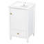 Meuble-lavabo autoportant de 20 po avec lavabo et armoire de rangement en céramique