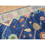 Tapis bleu marine unique de 8 pi x 9 pi 10 po