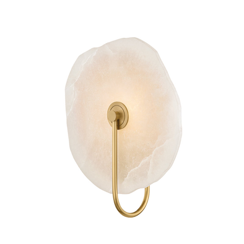 Sariah 10" 1-Light Alabaster Empire Wall Sconce