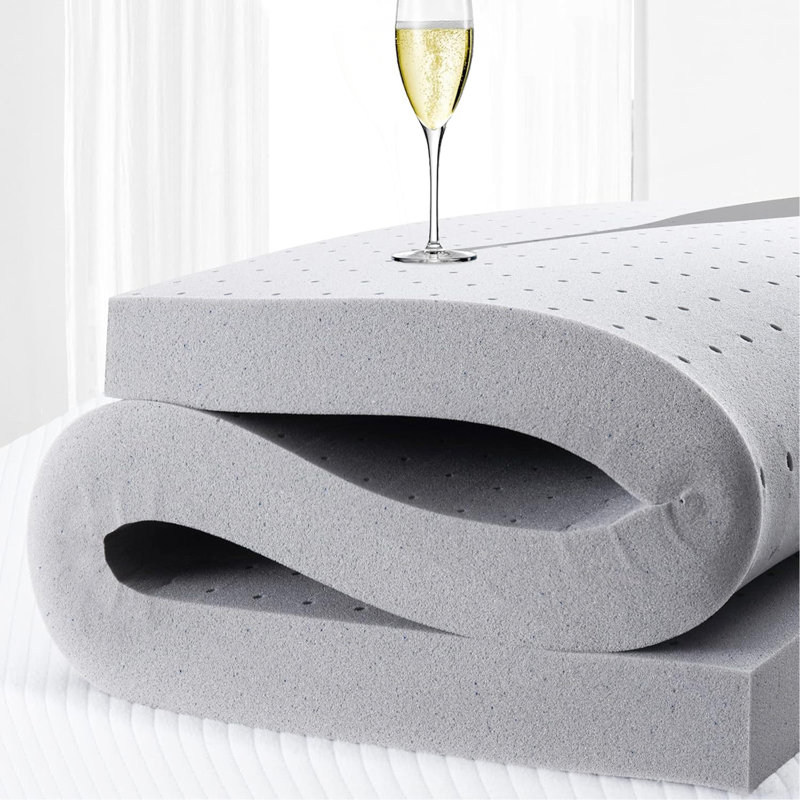 Surmatelas pour grand lit, surmatelas en mousse viscoélastique imprégnée de gel pour un sommeil doux et rafraîchissant, soulagement de la pression, certifié Certipur-US