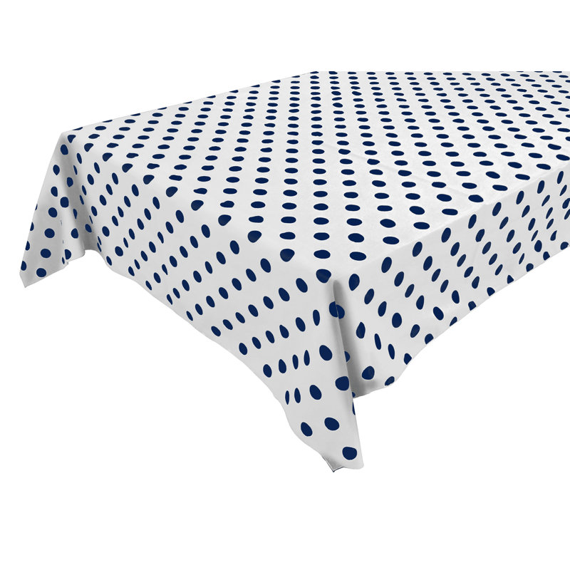 Nappes à pois, L 72 po x l 58 po, Bleu marine/blanc