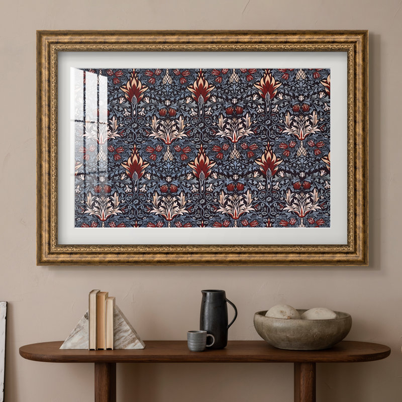Tête de serpent (textile imprimé), vers 1876 - William Morris - Estampe encadrée sur mesure, 16x22 INNER SIZE