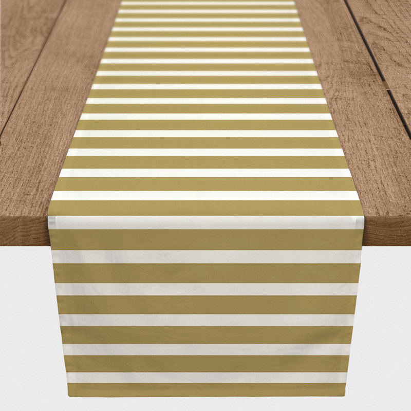 Chemin de table rayé du Nouvel An, 90 po x 16 po