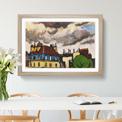 Rooftops and Clouds in Paris by Henry Lyman Sayen - Picture Frame Painting