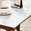 Table d'appoint rétro en ardoise rétro brun rougeâtre avec tablette de rangement, petite table de bout pour le salon, petite maison d'entrée, table de chevet mince, table de bout