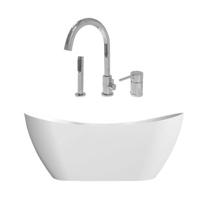 Baignoire de trempage autoportante en acrylique 71 po. X 28 po. Avec robinet