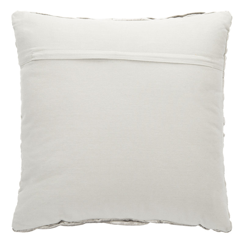 Marita 19" Light Grey Cotton Viscose Square Pillow