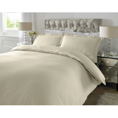 Satin Striped Duvet Cover Set with Pillowcases