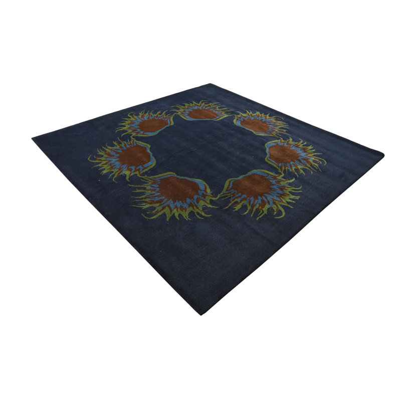 8 Ft Square Parris Navy Blue Rug
