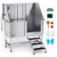Baignoire de toilettage pour chien en acier inoxydable avec filtre à eau pour escalier-115699060