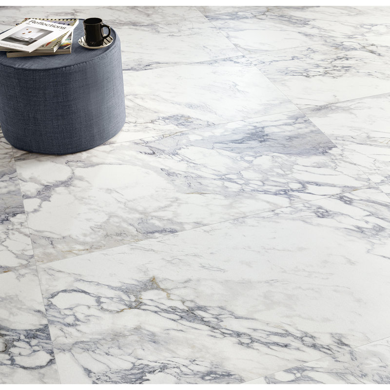 Carrara Dream 24" x 47" Porcelain Marble Look Wall & Floor Tile