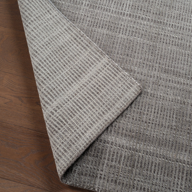 Tapis taupe tissé à la main Elroy, Rectangle 8 pi x 10 pi
