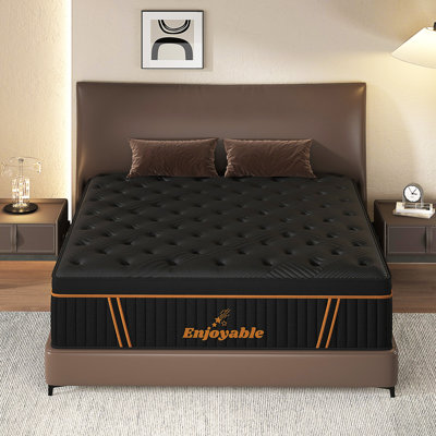 14in Medium-Firm Hybrid Mattress with Euro Top Cooling Gel Memory Foam, Pocket Springs & Mattress In A Box