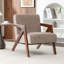 Chaise d'appoint Mid-Century rembourrée en bois d'hévéa avec pieds en bois-1589895411
