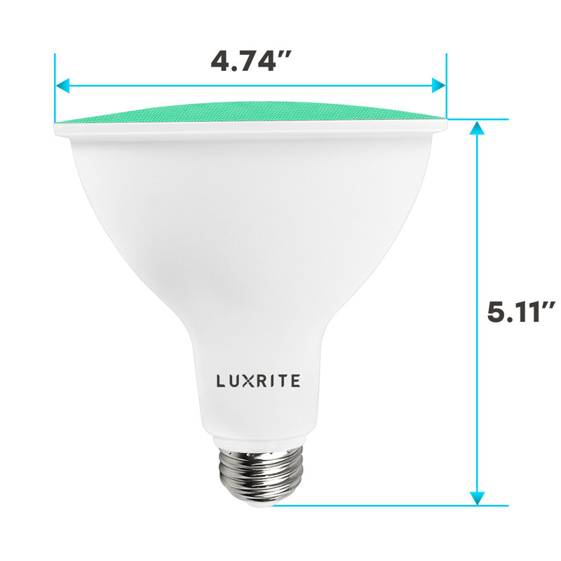 8 watts (45 watts équivalents), DEL PAR38, ampoule à DEL colorée, culot moyen E26 (standard), 4, Vert