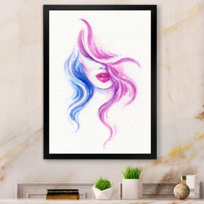 Illustration de mode rose pour femme - sur