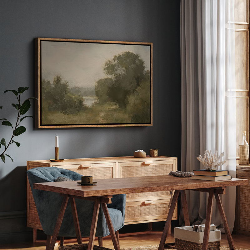 Art mural encadré, rétro, antique et classique pour chambre à coucher - 24 po x 36 po, H 36 po x l 24 po, Naturel