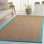 Tapis naturel / turquoise en bambou Chester