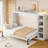 Full Size Murphy Bed With Bookshelf, White-1746948156-1746948157