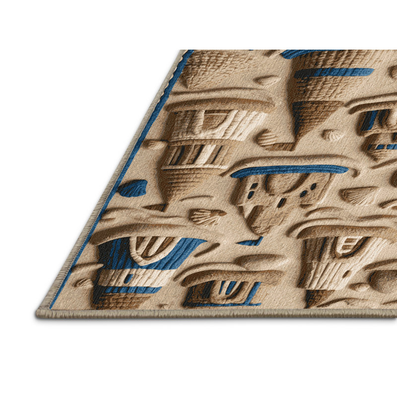  Washable Sandcastles Nautical Area Rug, Rectangle 2' x 3'