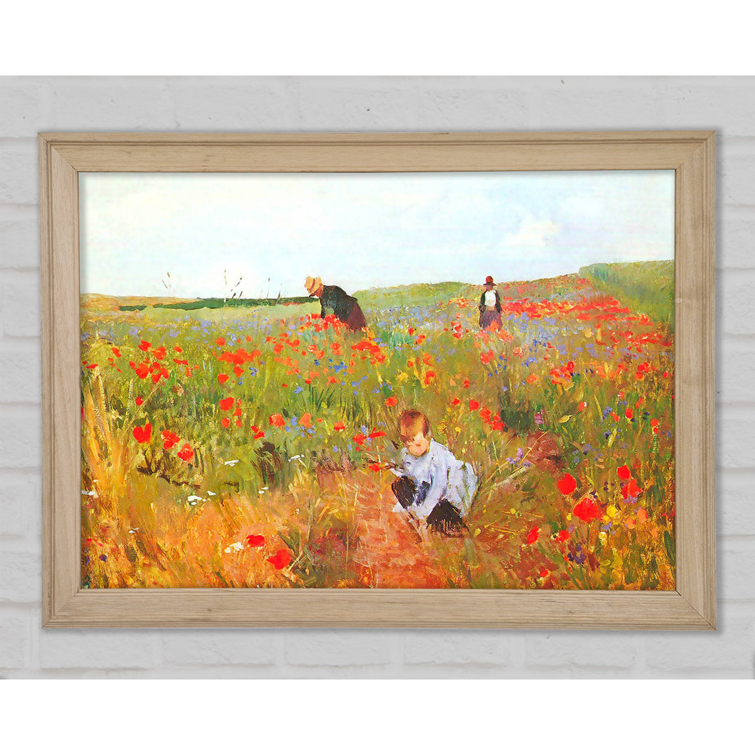 Cassatt mohn im feld - einzelbildrahmen kunstdrucke