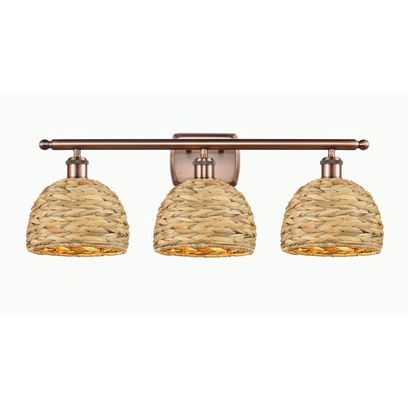 Éclairage pour meuble-lavabo à 3 lumières à intensité variable Bacarri, Cuivre antique