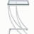 Draper Chrome Rectangular Glass Top Sofa Side Table