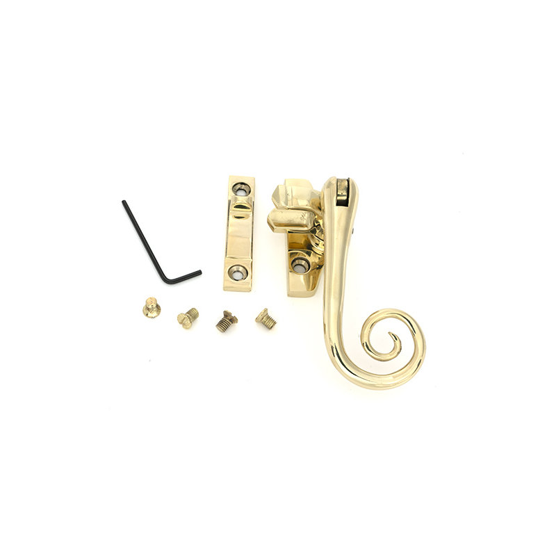 Monkeytail Night-Vent Locking Fastener (Steel Window), Polished Brass