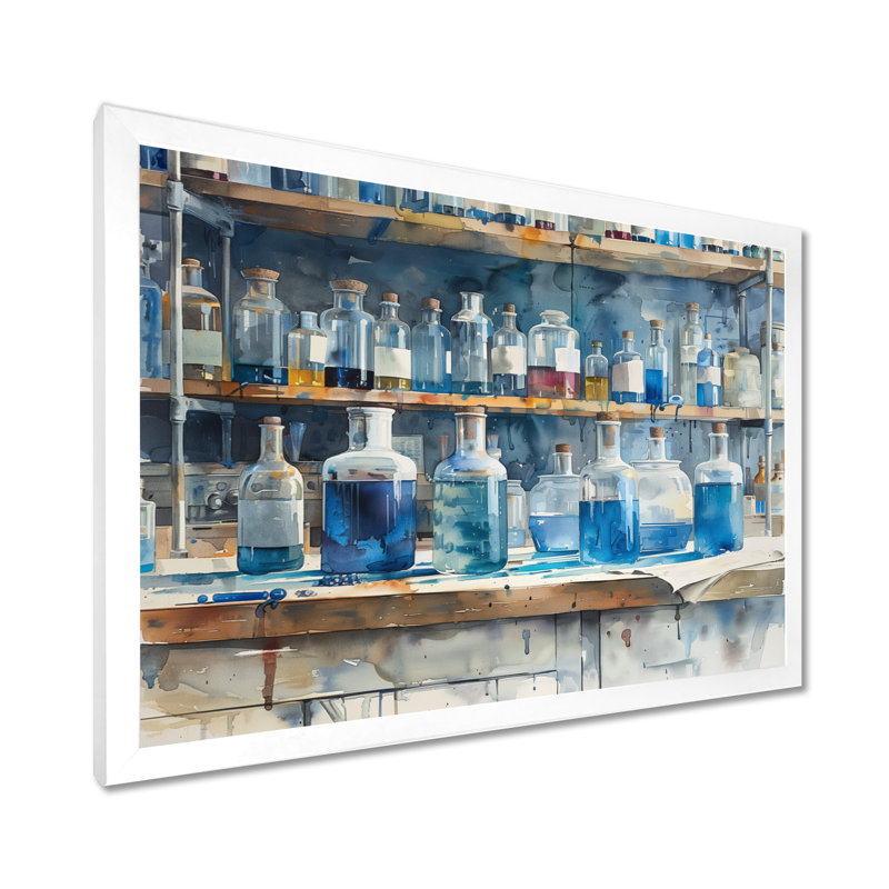 Impression sur toile Tyron - Laboratories, Cadre simple blanc, H 12 po x l 20 po