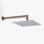 Devon Complete Square Shower Head - Wall Mount - 12" Brass/Brushed Nickel