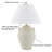 Carrizalez 25 in. White Rustic Dimmable Ceramic For Bedroom Living Room Bedside Desk Nightstand Single Accent Table Lamp With Linen Empire Shade-538513945