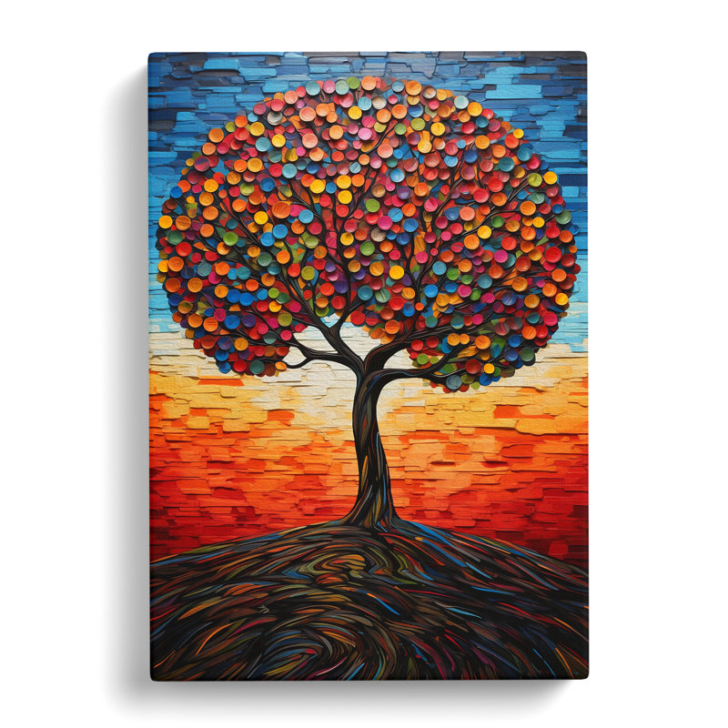 Tree Modern - No Frame Print, 76cm H x 50cm W x 3cm D