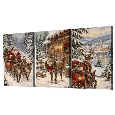 3 Piece Wrapped Canvas Wall Art