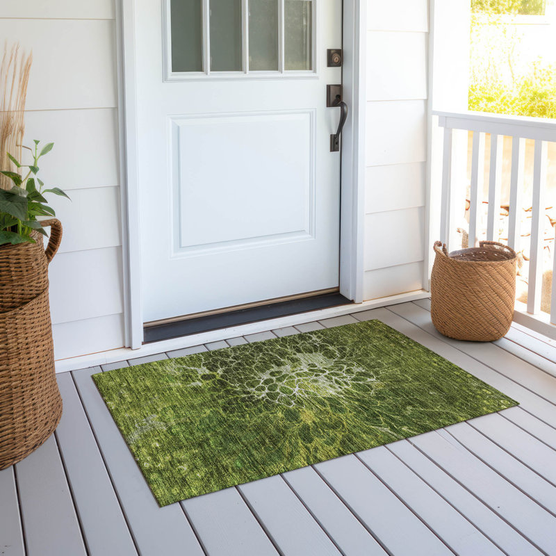 Tinatin Abstract Indoor / Outdoor Rug, Rectangle 1'8" x 2'6"