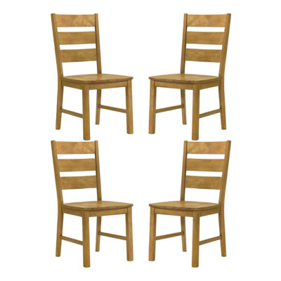 Ensemble de chaises de salle à manger en bois massif Adalia