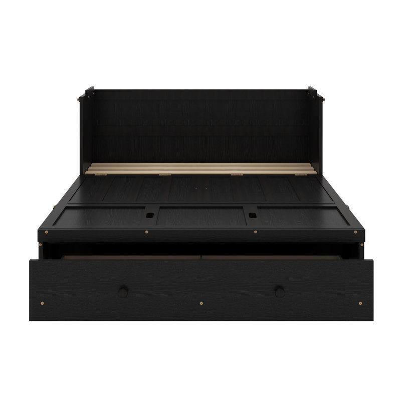 Queen Murphy Bed With USB And Drawer, Espresso