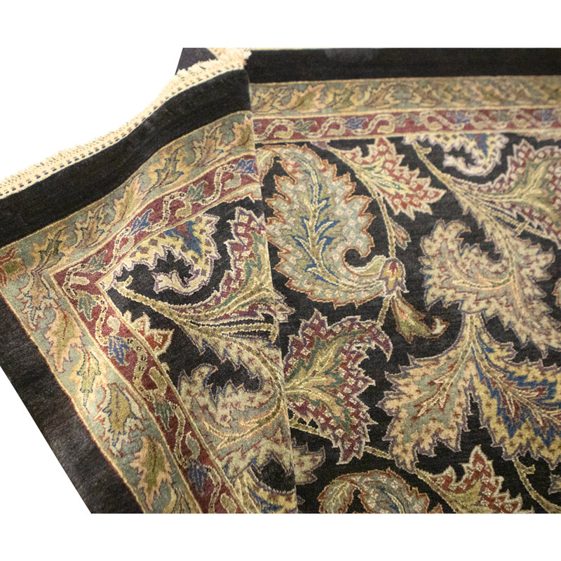 Handmade Silk and Wool Area Rug