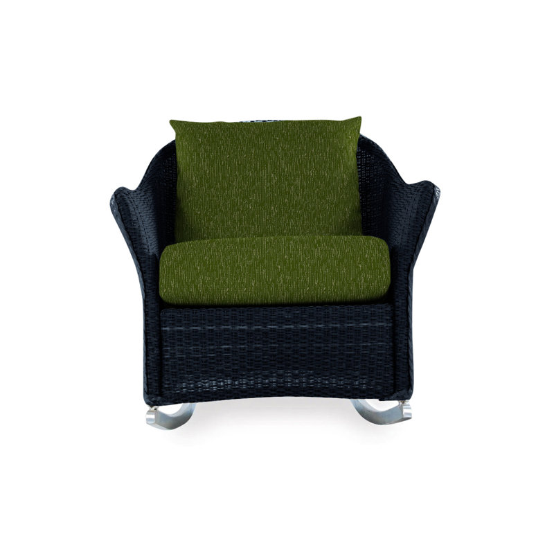 Weekend Retreat Outdoor Rocker Chair, Demo Oatmeal, Ebony