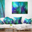 Motif vert fractal abstrait - Coussin décoratif imprimé abstrait