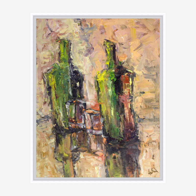 Bottles Print by John Beard, 32" H x 26" W x 2" D, White 