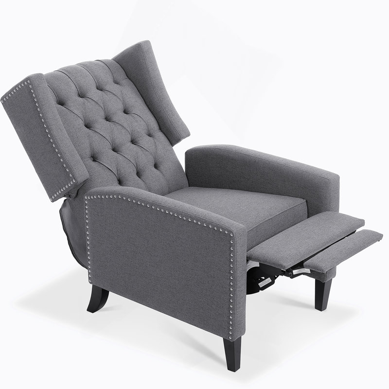 Fauteuil inclinable manuel de 27,16 po de large, Gris, Manuel - Inclinaison par pression