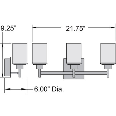 Éclairage pour meuble-lavabo 3 lumières Lisinski