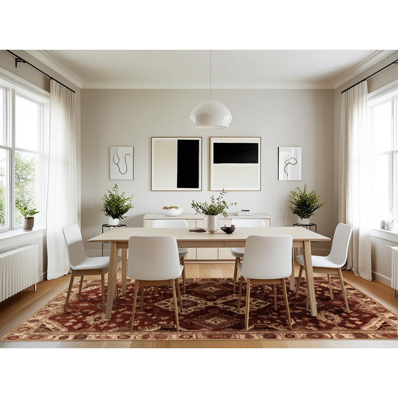 Machine Washable Persian Brown Area Rug, Rectangle 7' x 10'