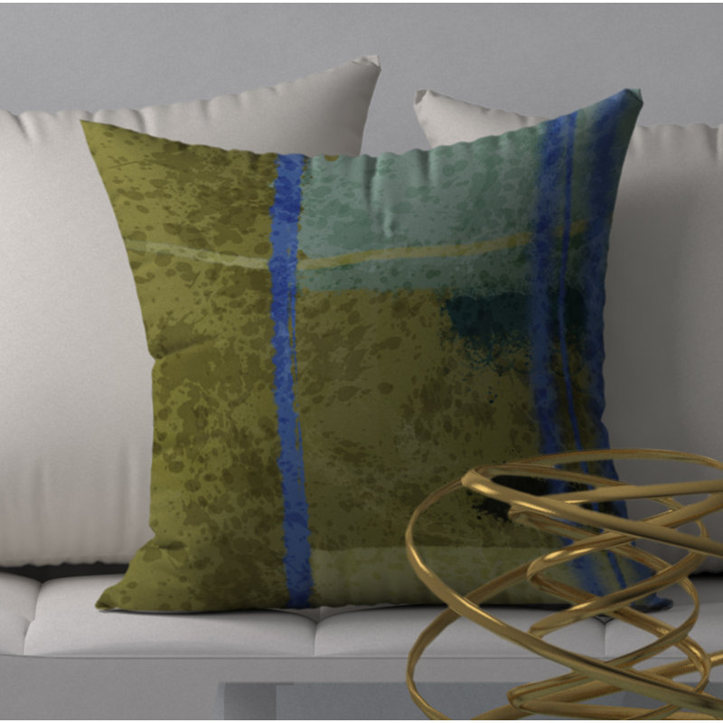 Abstract Reversible Throw Pillow, 24" x 24"