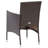  Dining Set Brown Poly Rattan 3 Piece Ergonomic Dining Set-231854456