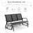 Outsunny 3-Person Patio Glider Bench, Outdoor Porch Glider Swing with 3 Seats, Breathable Mesh Fabric, Metal Frame-1076957076-1076957077