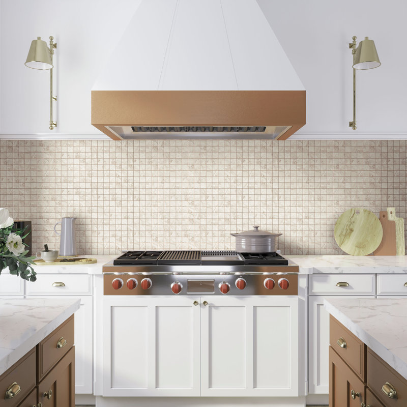 Feuille de mosaïque en porcelaine Splendor l 11,81 po x L 11,81 po